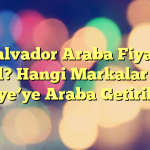 El Salvador Araba Fiyatları Nasıl? Hangi Markalar Var? Türkiye’ye Araba Getirilir mi?