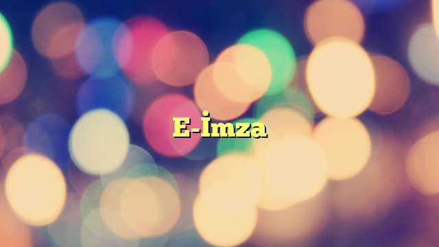 E-İmza